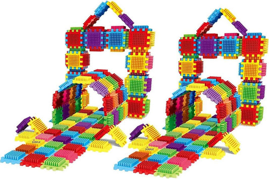 2 Sets of 60 Blocks Total 720-Piece Set Large Stacking Blocks and Interconnecting Building Set for Boys & Girls, Great Toy for Child Development for Kids and Toddlers