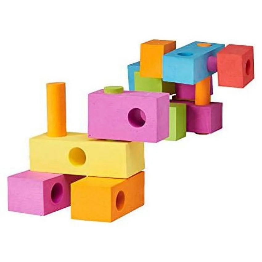 Foam Peg Building Blocks, 100 Pieces, Baby and Toddler Toys