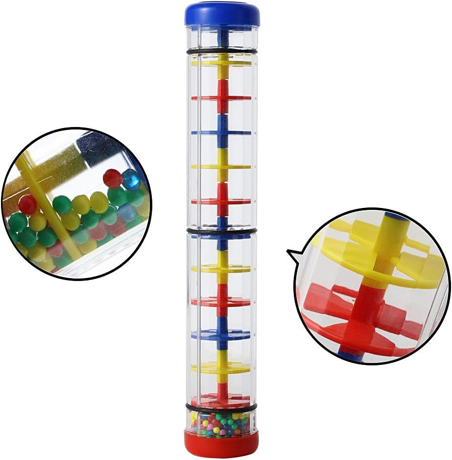 Rainmaker 12 Inch Rain Stick for Babies Rattle Tube Rain Stick Shaker Music Sensory Auditory Instrument Toy for Baby Child Girl (12 Inch)