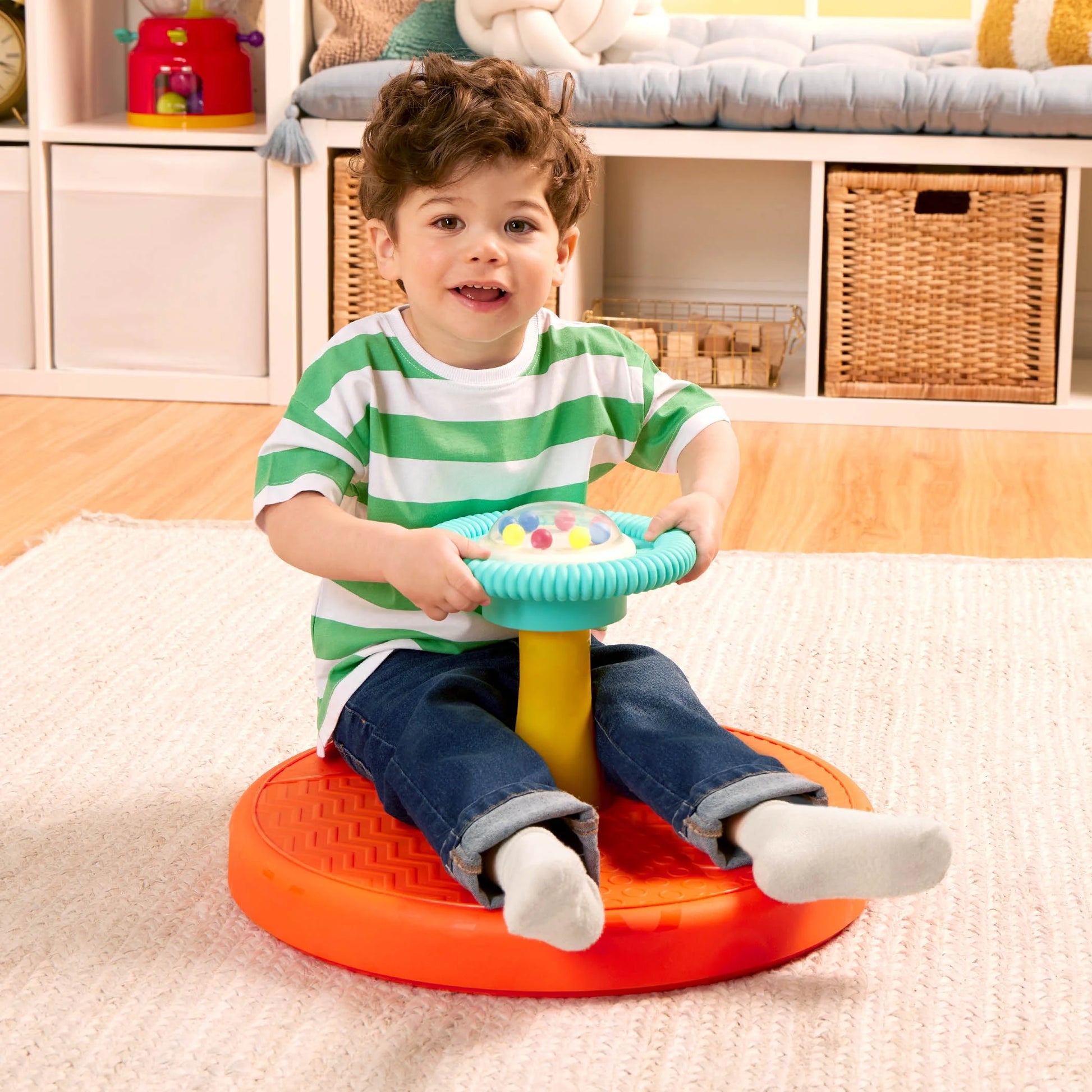 Twist & Spin Activity Toy 3 Pieces with Ball Popper, Toddler 18 Months and Preschool Toys