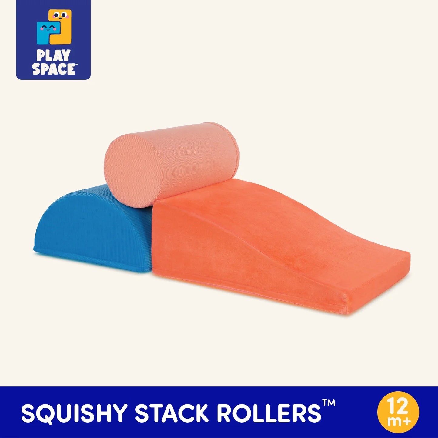 Squishy Stack Rollers 3 Foam Multicolor Play Shapes, Toddler and Preschool Toys