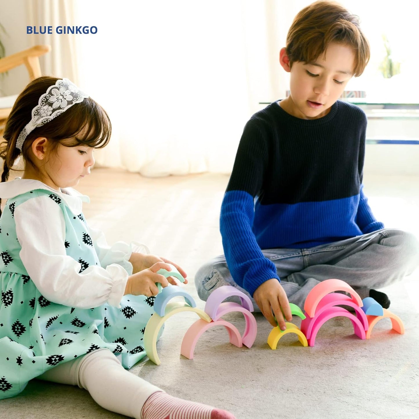 Silicone Stacker - Montessori Rainbow Nesting Puzzle