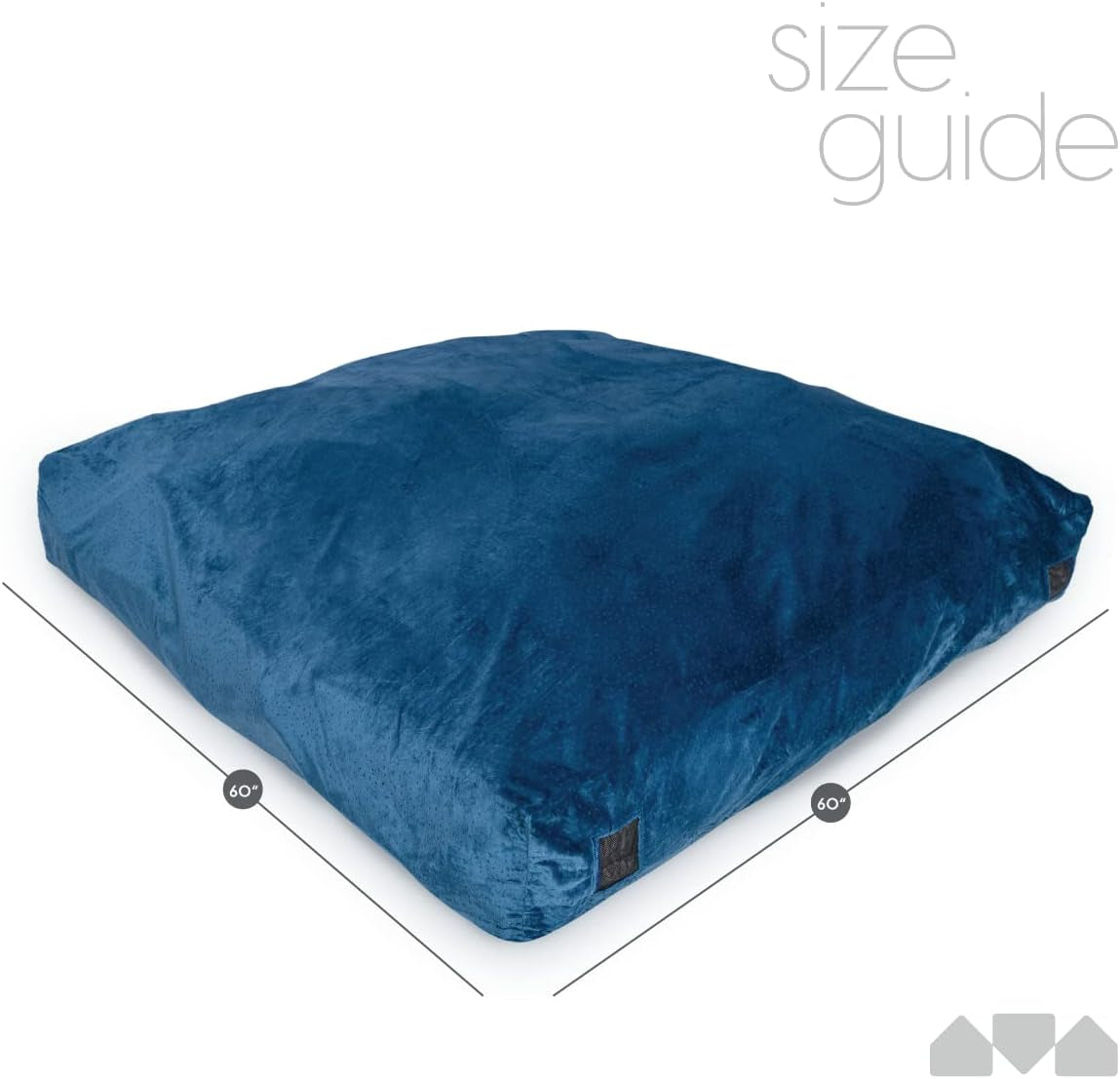 Crash Pad Sensory Pad with Foam Blocks for Kids and Adults with Washable Cover (5 Feet X 5 Feet) (Blue)