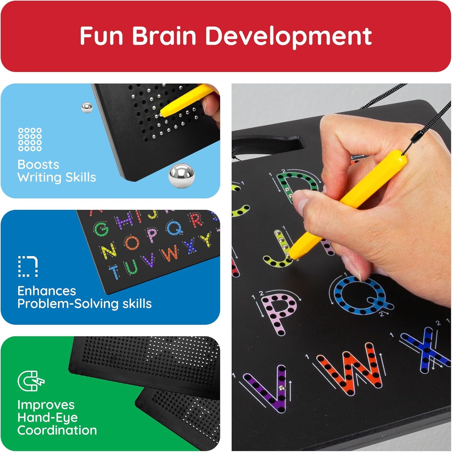 2-In-1 Magnetic Drawing Board 12X10 Inch