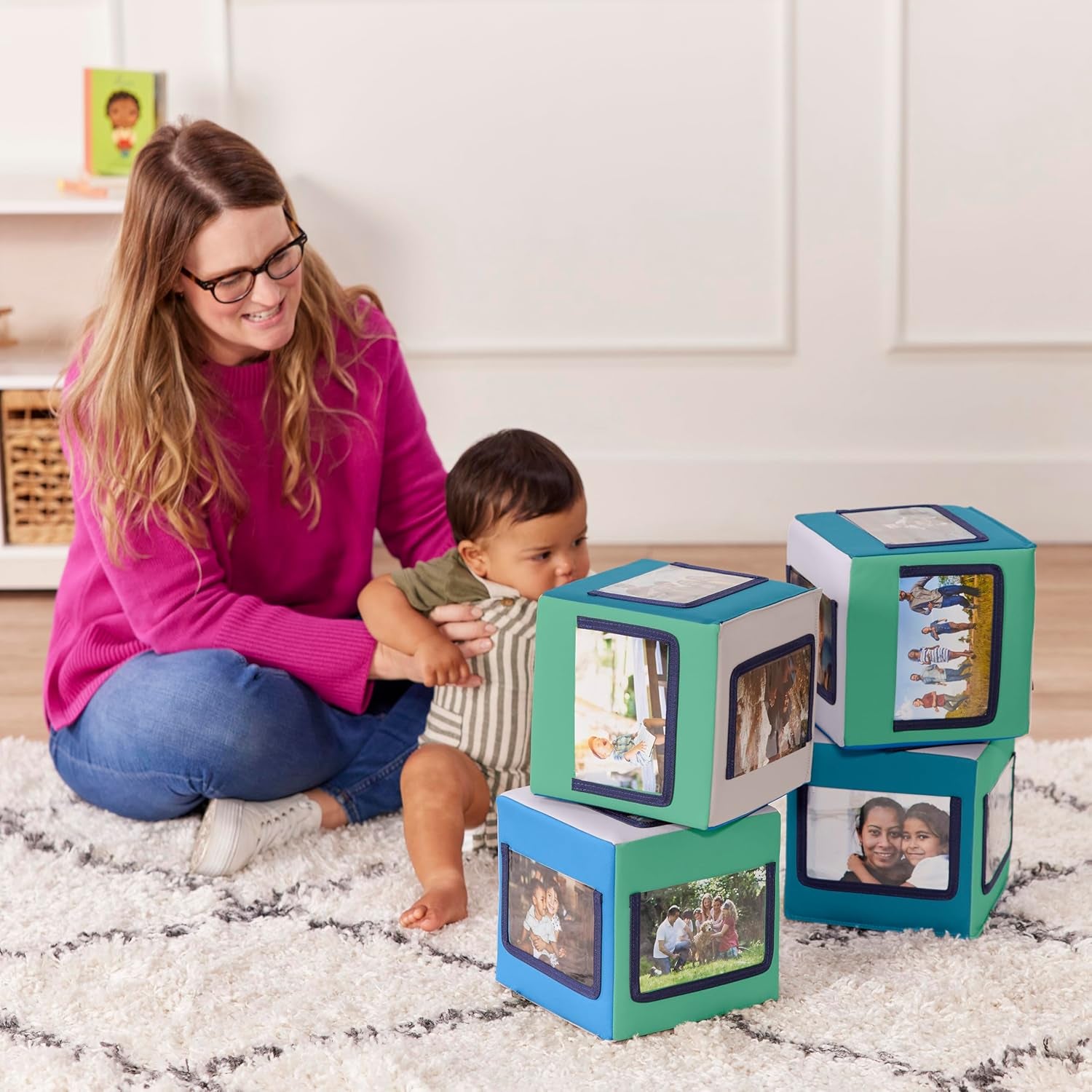 Softzone Picture Me Blocks, Activity Cubes, 4-Piece