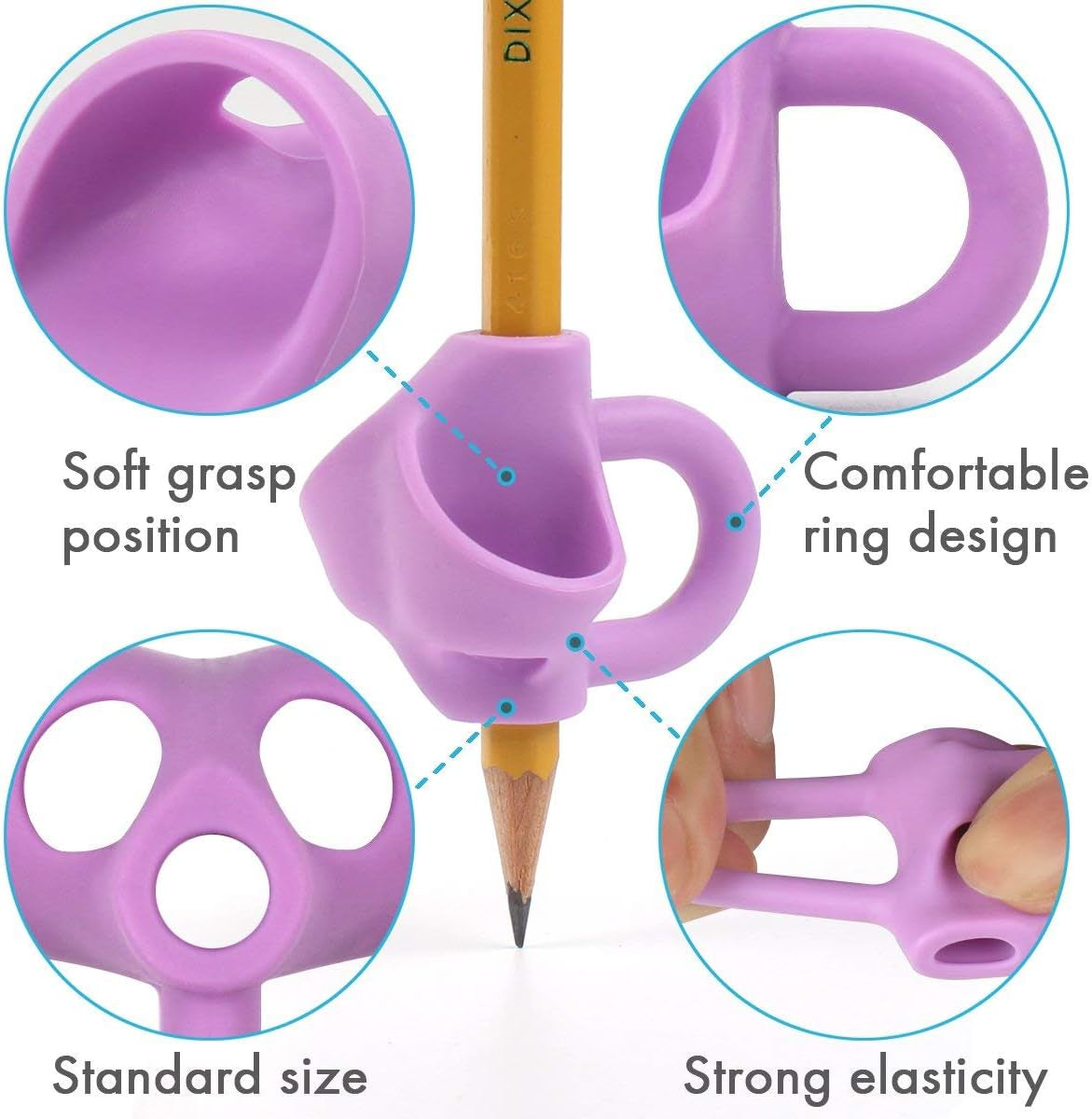 Training Grips, Writing Aid Grip Trainer for Kids, Preschoolers, Children, Adults, Special Needs for Lefties or Righties(4Pcs)