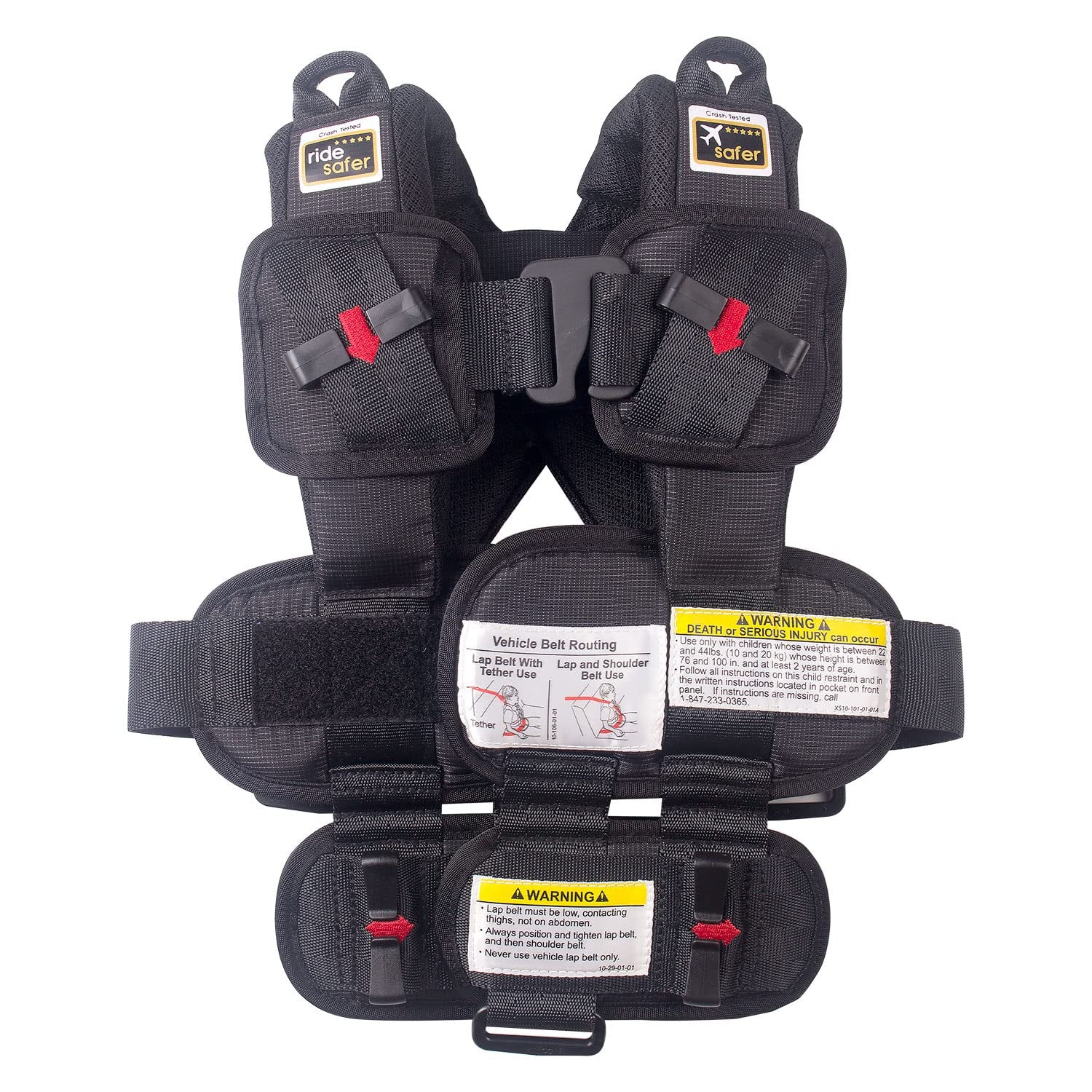 Black, Lightweight, Compact, Portable Car Seat - Perfect for Travel and Everyday Child Safety