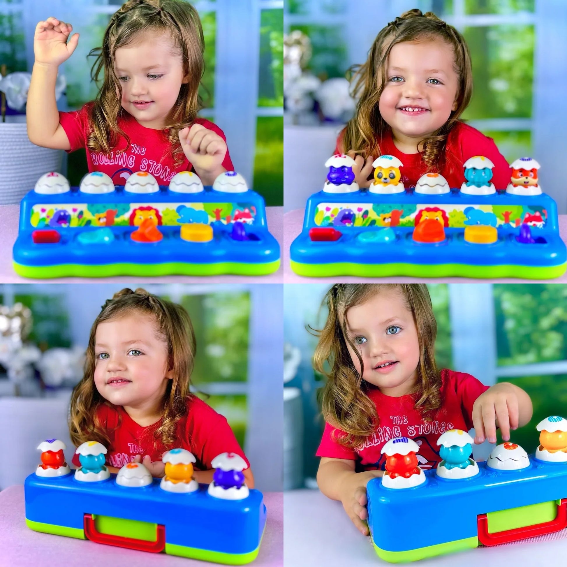 Pop up Animal Toys 9-12-18 Months with Music & Light, Montessori Cause and Effect Toys for 1 Year Old Boy Girl, Early Learning Toys STEM Toddler Toys Age 1-2 Gift