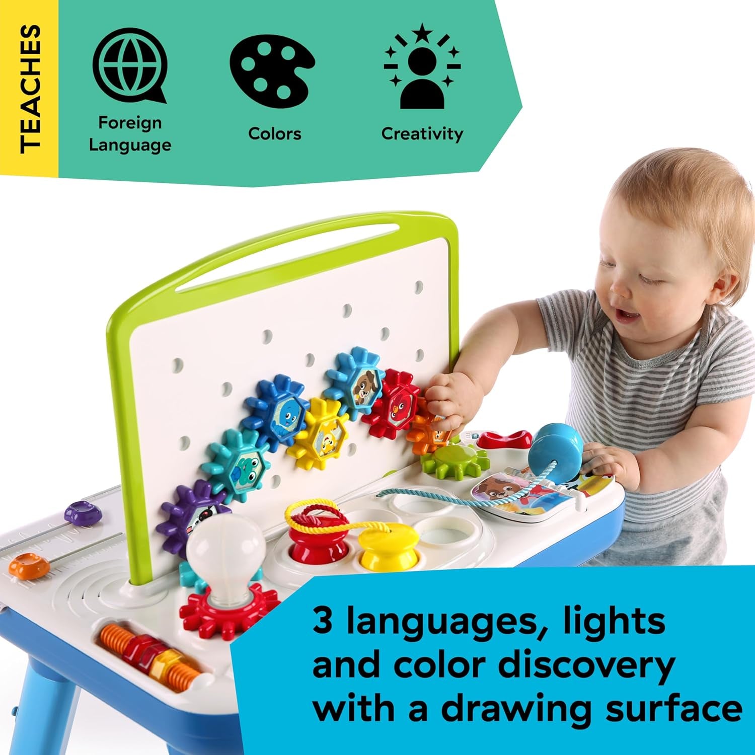 Curiosity Activity Table Twith Lights and Melodies, Montessori & STEAM Inspired