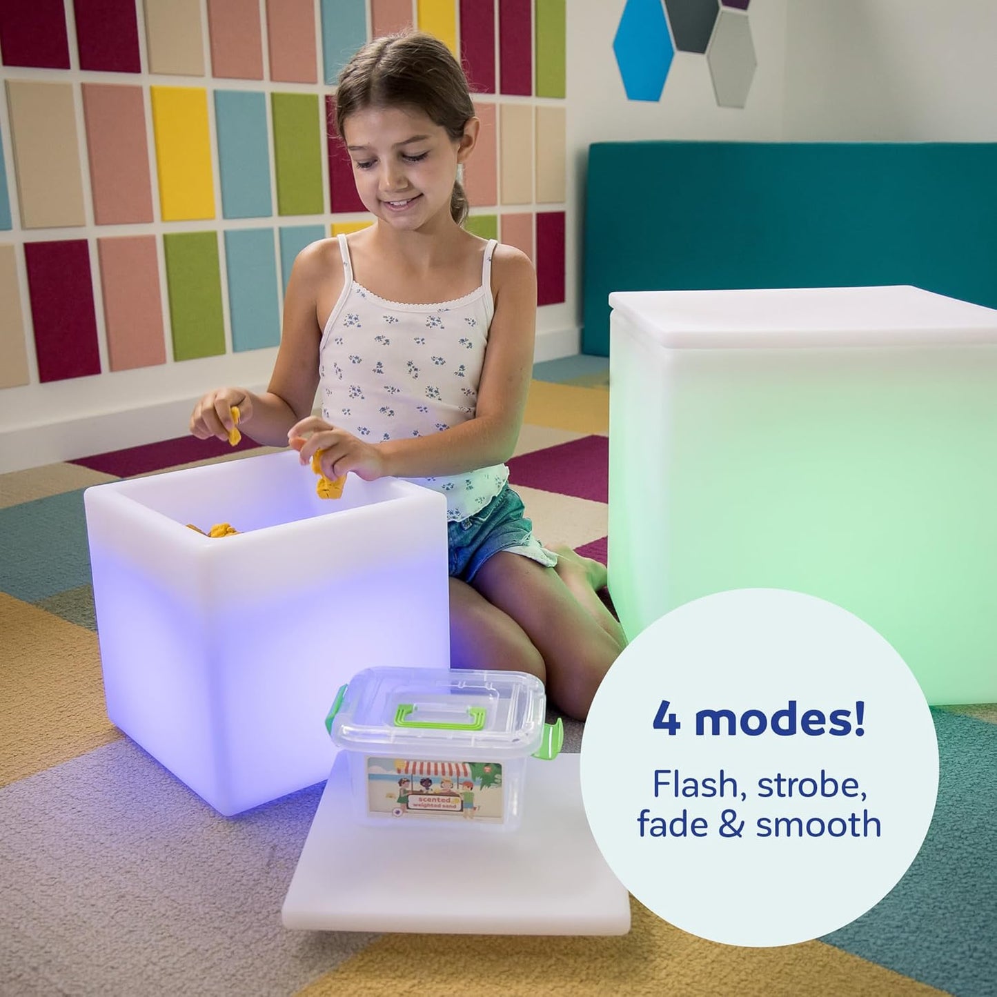 Limelite LED Sand Table, Color Light up Sensory Bin Table for Kids 5+