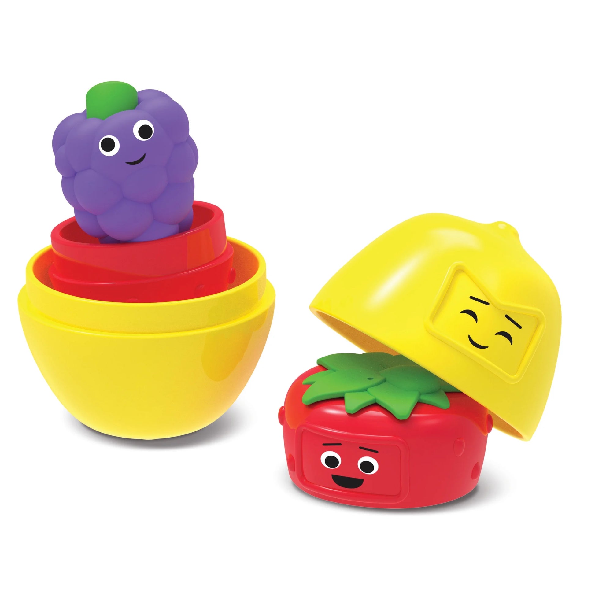 Big Feelings Nesting Fruit Friends, Social Emotional Toys for Toddlers, Sensory Toys, Speech Therapy Materials, Easter Toys ,Ages 18+ Months, 9 Pieces