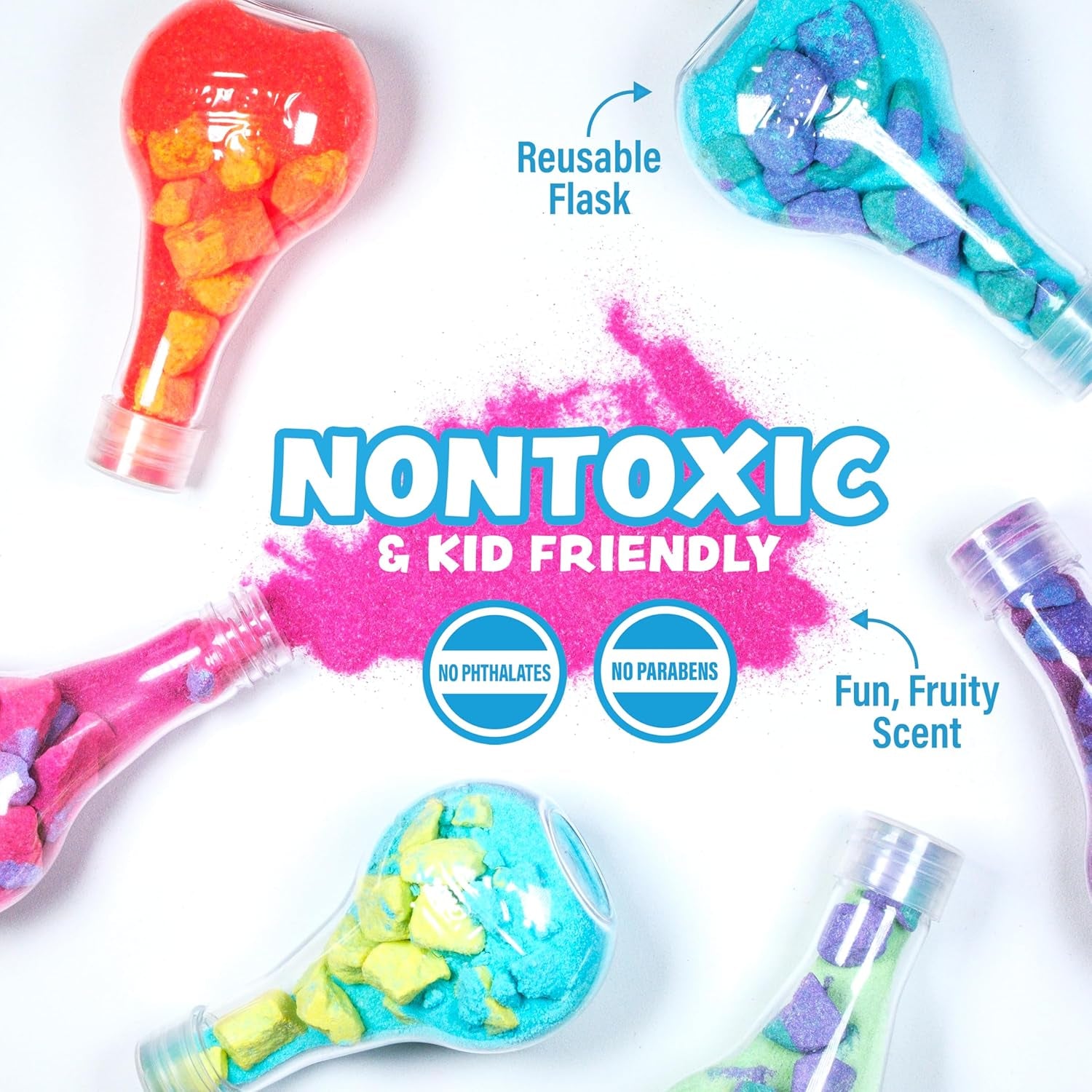® Kids Bath Bomb Potion™ Bath Toy, Variety 6 Pack, Nontoxic, Fizzes, Foams & Bubbles with an Eruption of Color