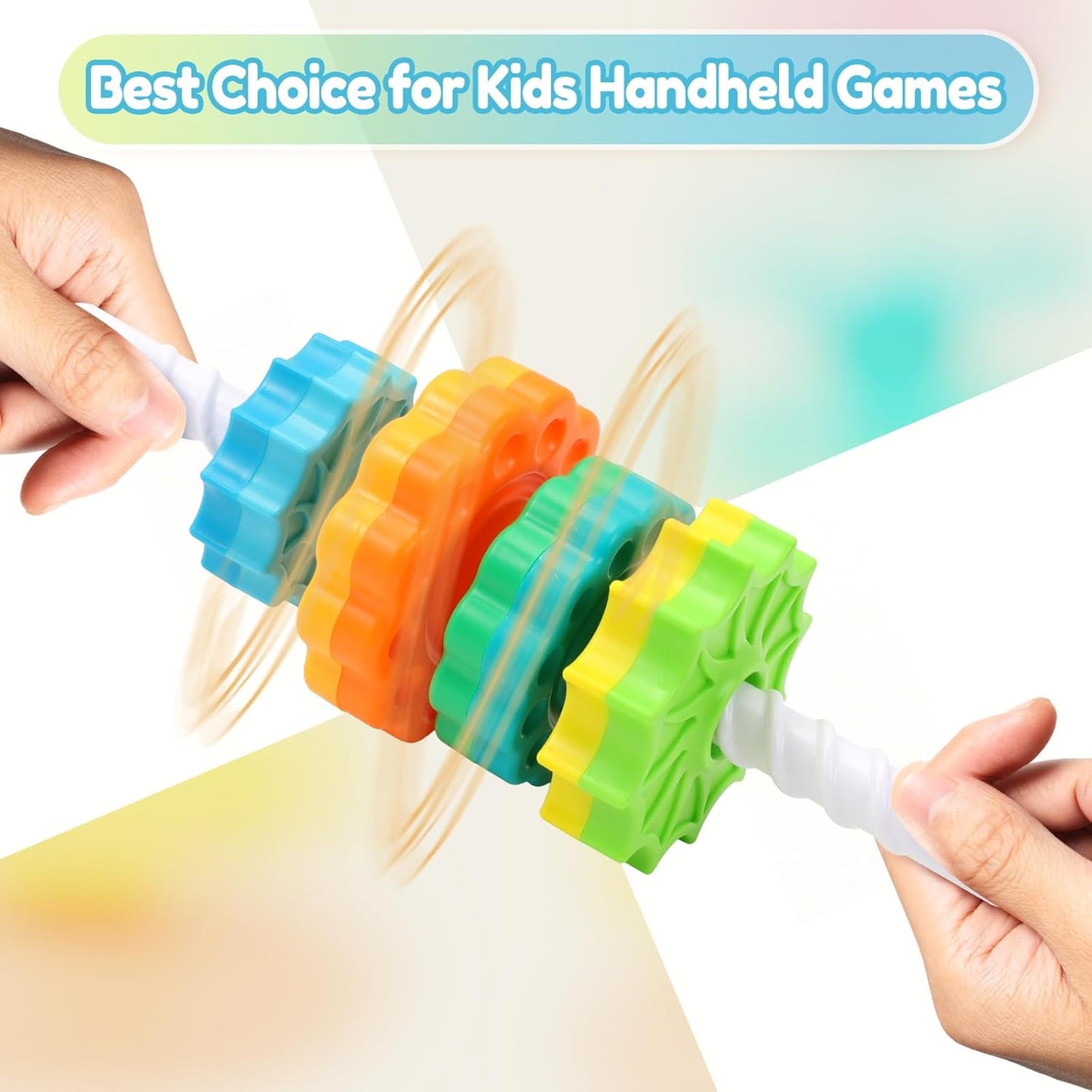 Spinning Stacking Toys, Ring Stacker Montessori Sensory Toy