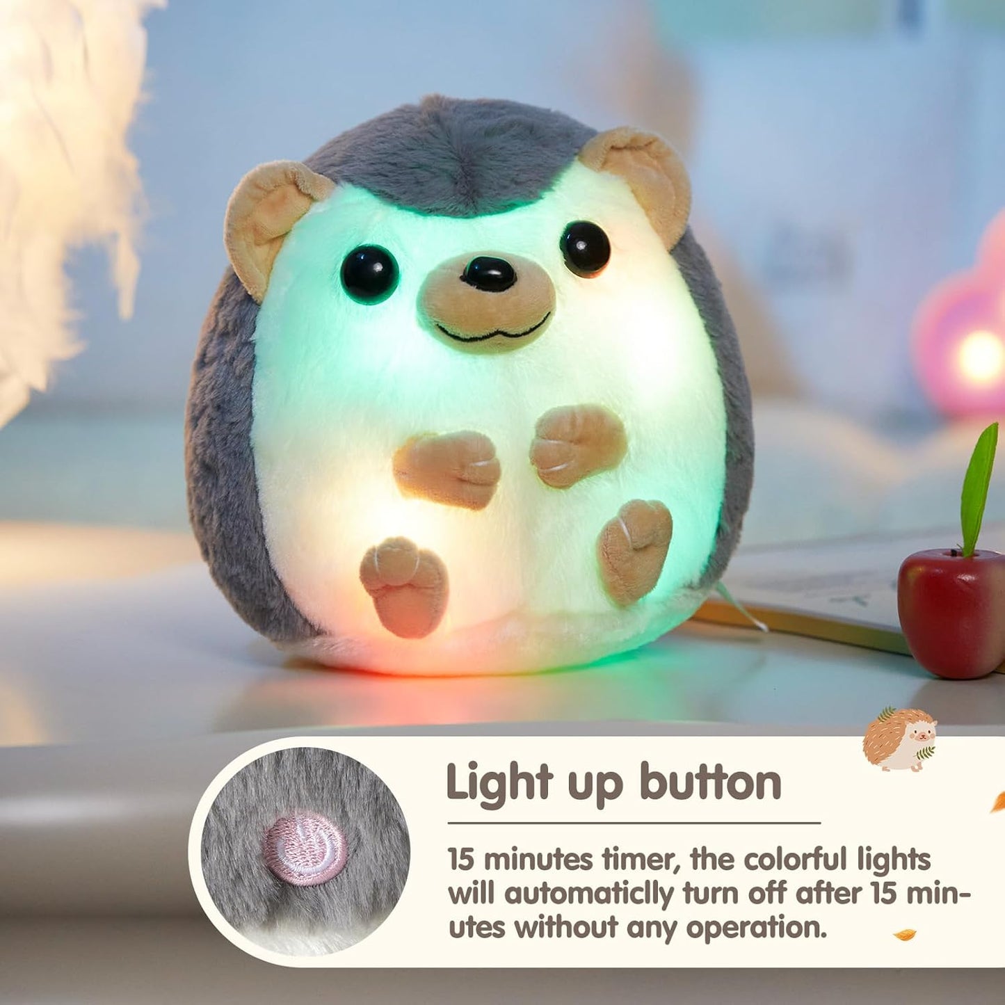 10'' Light up Hedgehog Soft Stuffed Animal