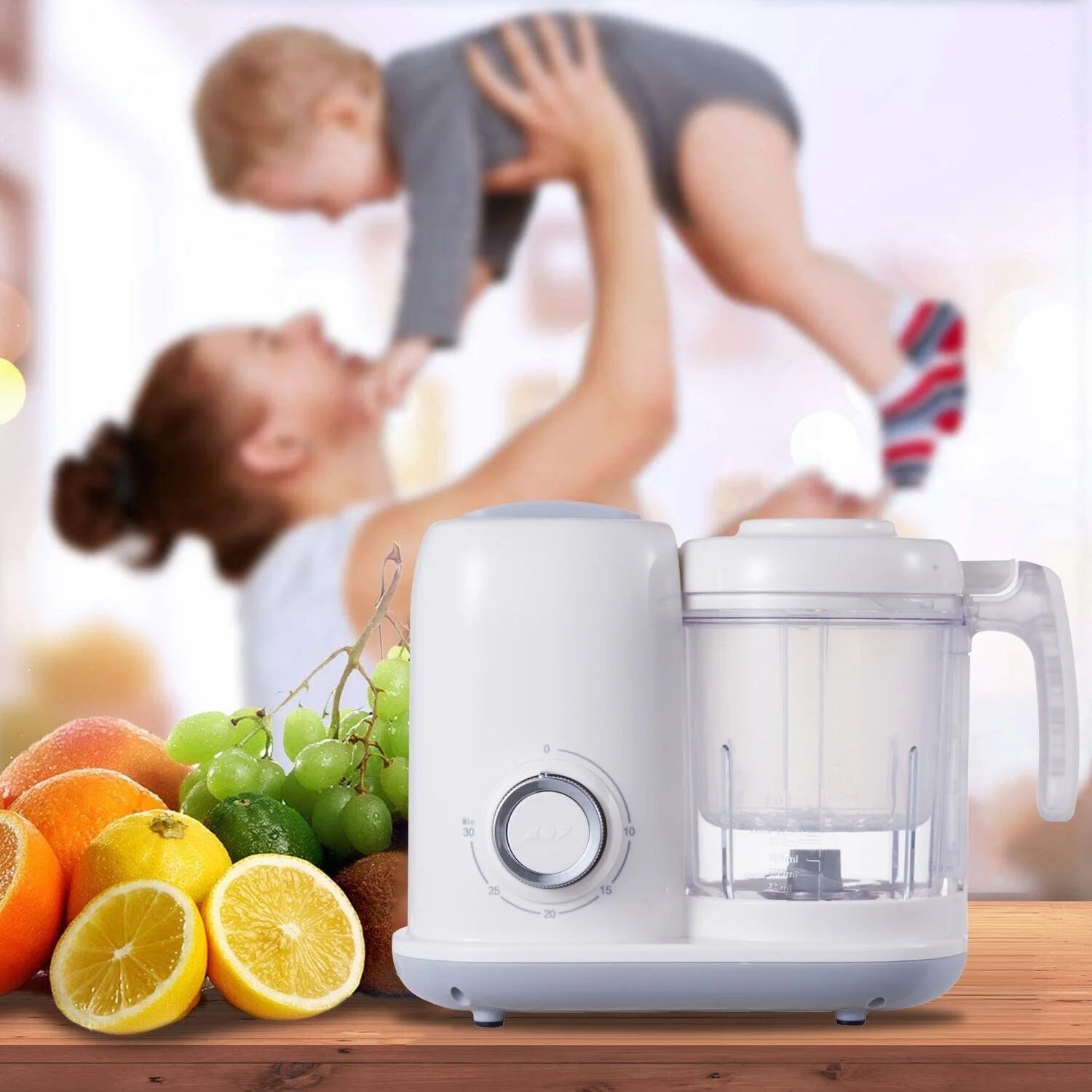 Baby Food Maker Baby Food Processor Puree Blender Multi-Function Steamer Grinder Blender, Baby Food Warmer Mills Machine, Constant Temperature 24H, Auto Cooking & Grinding