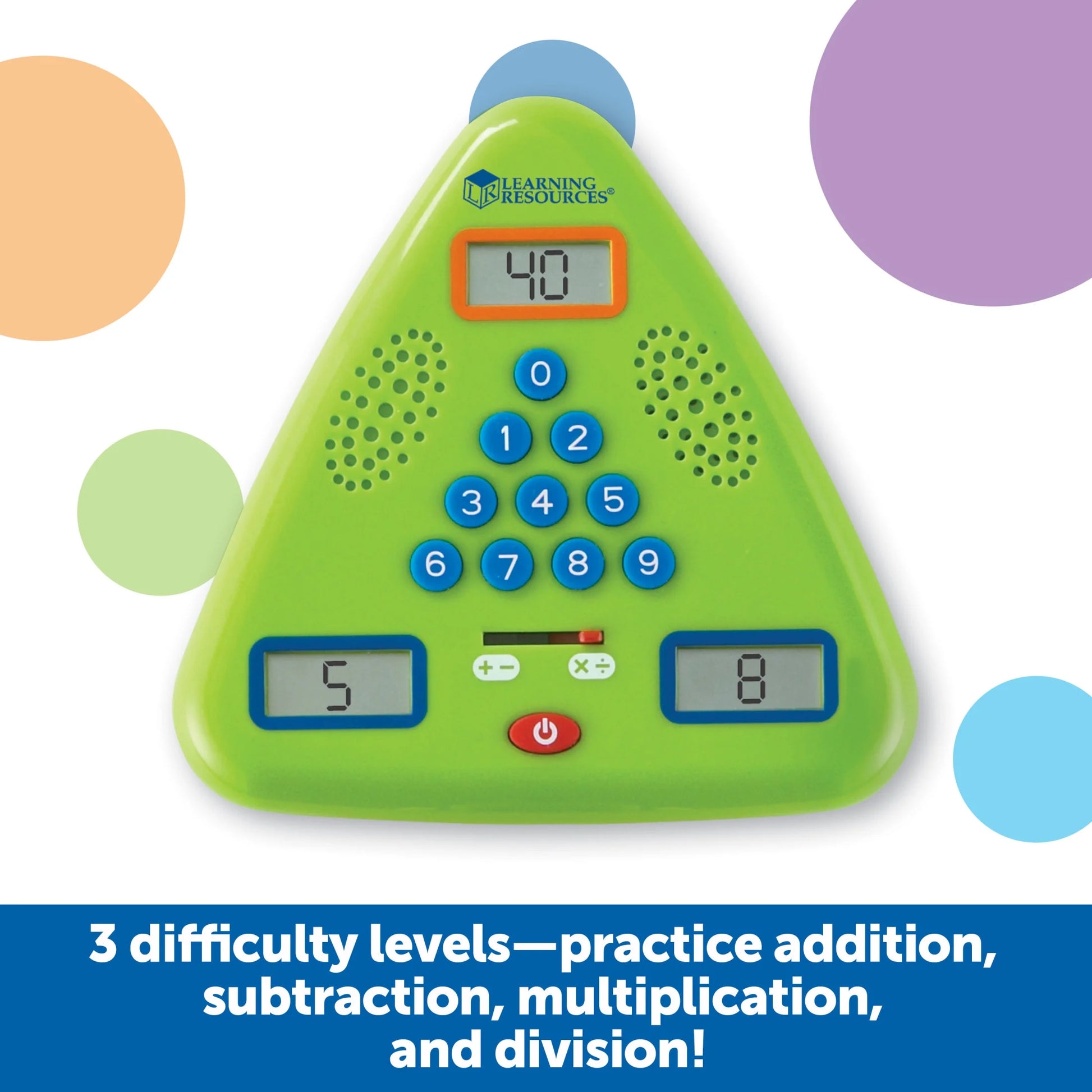Minute Math Electronic Flash Card™, Math Games, Homeschool, Early Algebra Skills, for Kids Girls Boys, Ages 6, 7, 8+