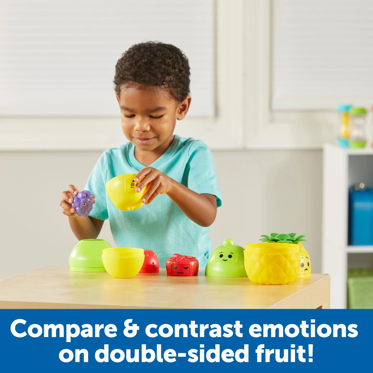 Big Feelings Nesting Fruit Friends, Social Emotional Toys for Toddlers, Sensory Toys, Speech Therapy Materials, Easter Toys ,Ages 18+ Months, 9 Pieces