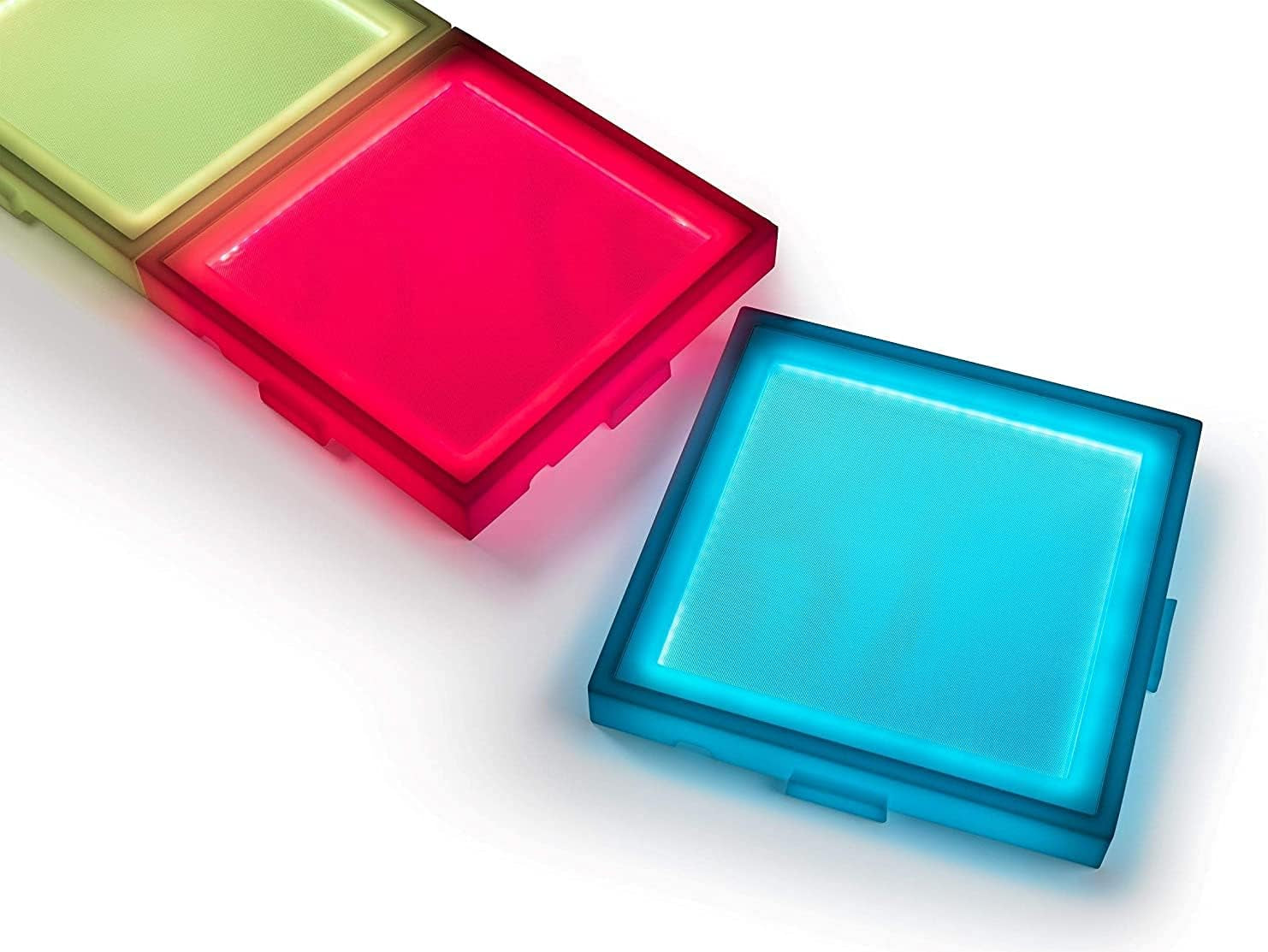 Sensory Interactive LED Light up Floor Tile - Touch Sensitive Color Changing- with Remote Control - 1 Tile - 14.5 Inch