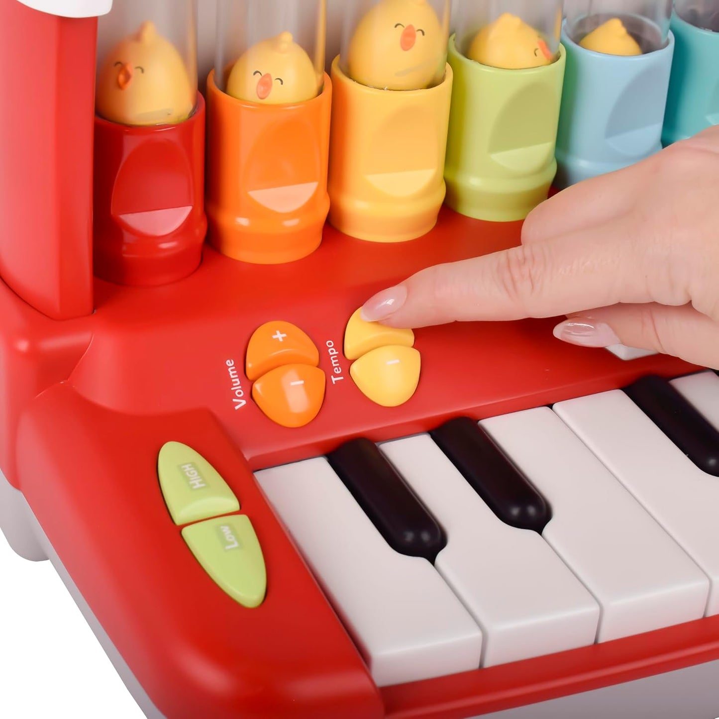 Farm Animals Keyboard Learning Toy with Silly Sounds and Light-Up Piano