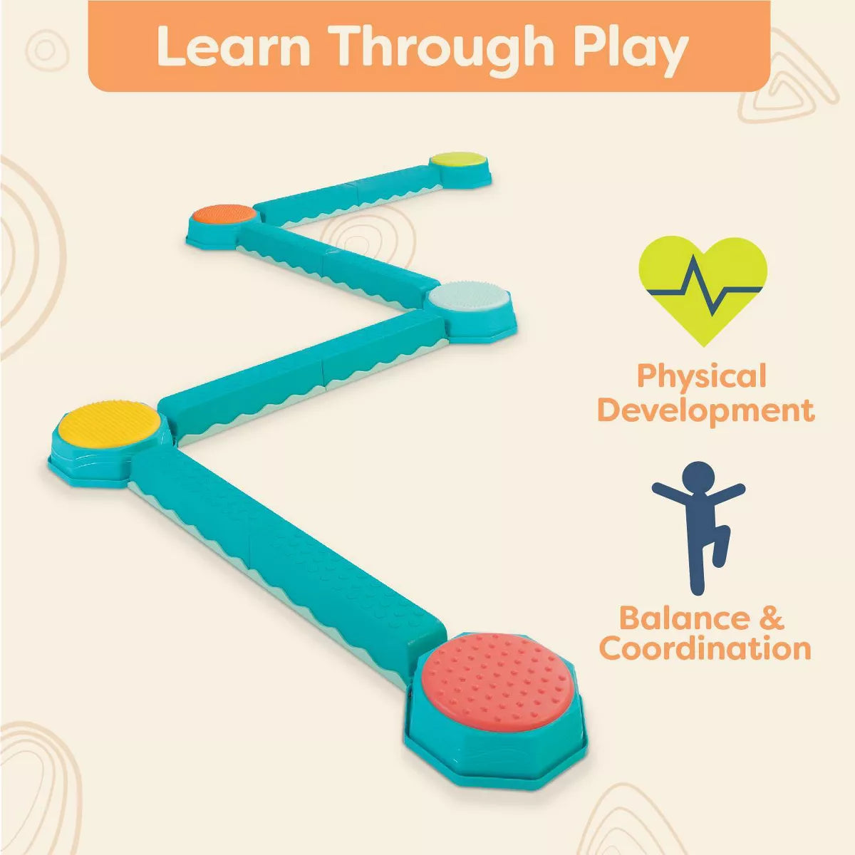 B. Toys Sensory Balance Beams for Active Play Balance and Build Set