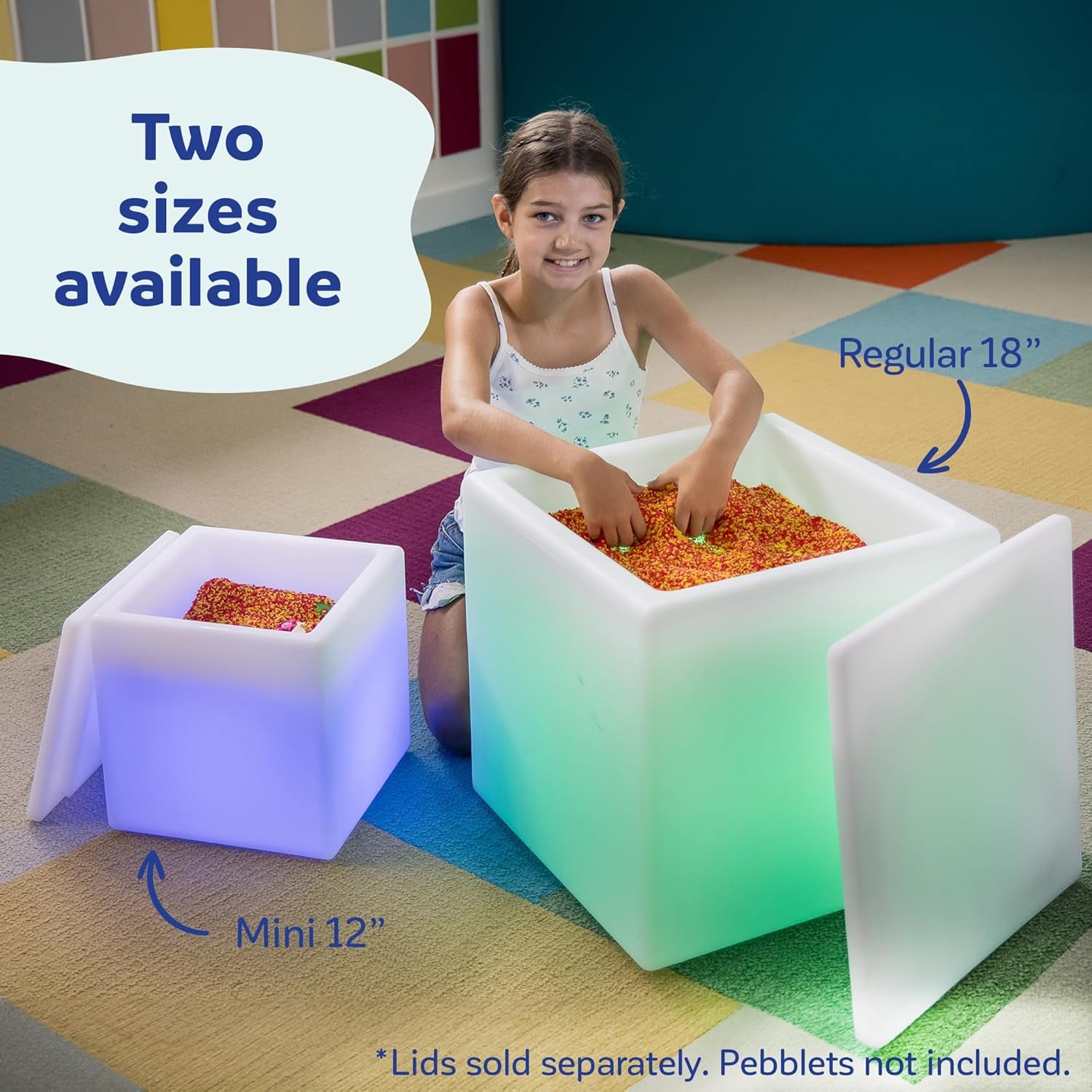 Limelite LED Sand Table, Color Light up Sensory Bin Table for Kids 5+