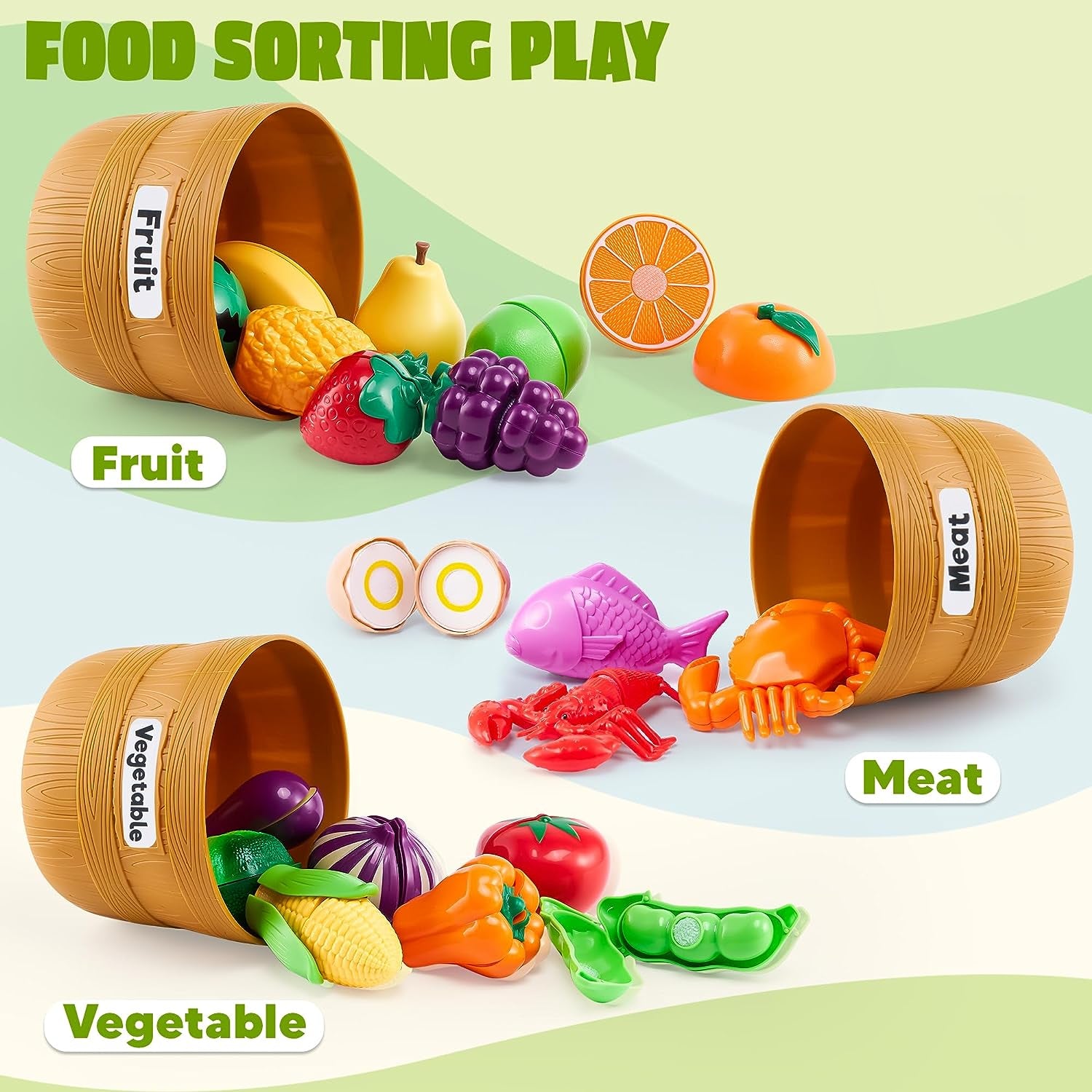Learning Toys, Play Cutting Food for Preschool Activities