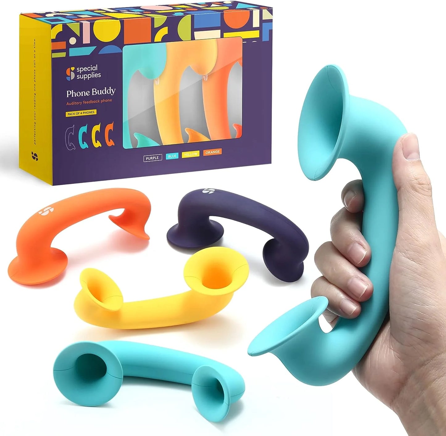 Phone Buddy Auditory Feedback Reading Phone, Speech Therapy, 4 Pack