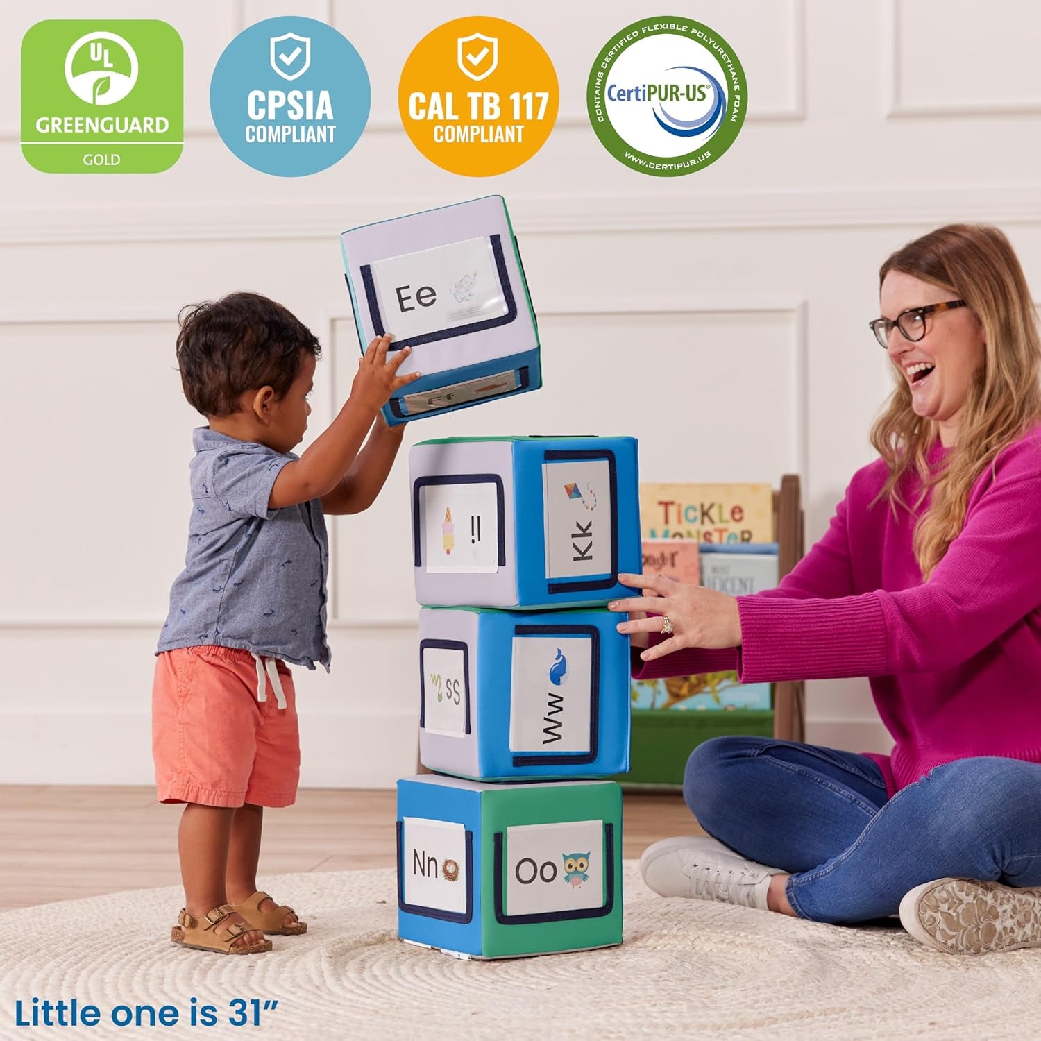 Softzone Picture Me Blocks, Activity Cubes, 4-Piece