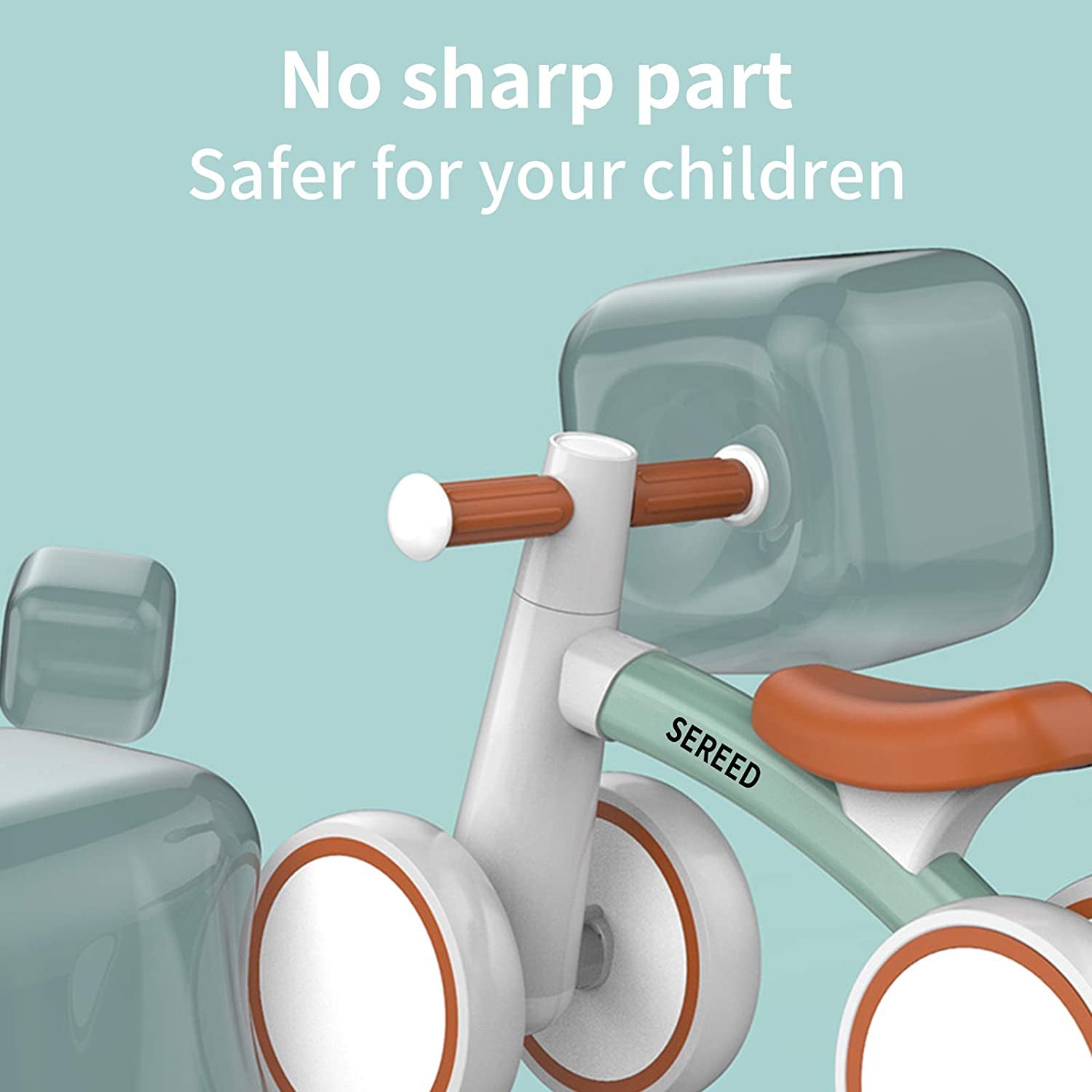 Toddler Balance Bike for 12-24 Months, 4 Wheels First Bike
