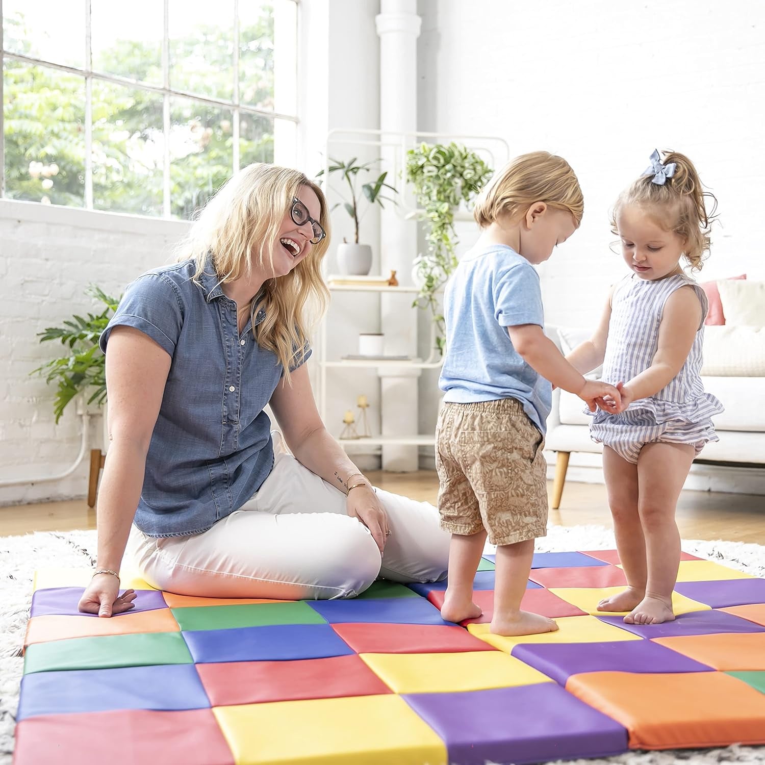 Softzone Patchwork Activity Mat, Folding Playmat