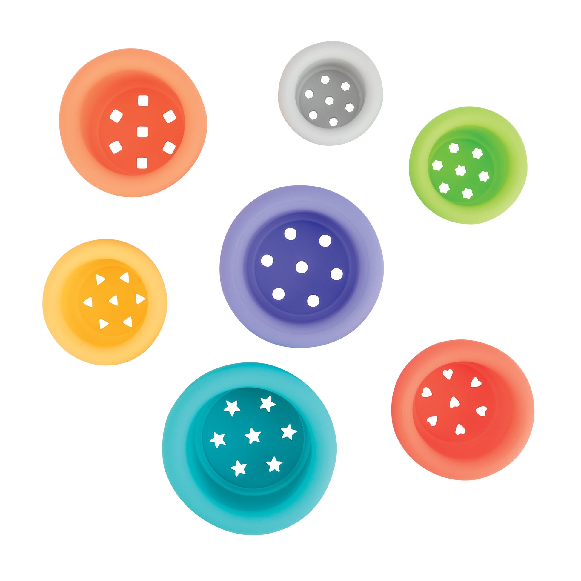 Soft Silicone Stacking Cups, Stackable Toy, 7 Count