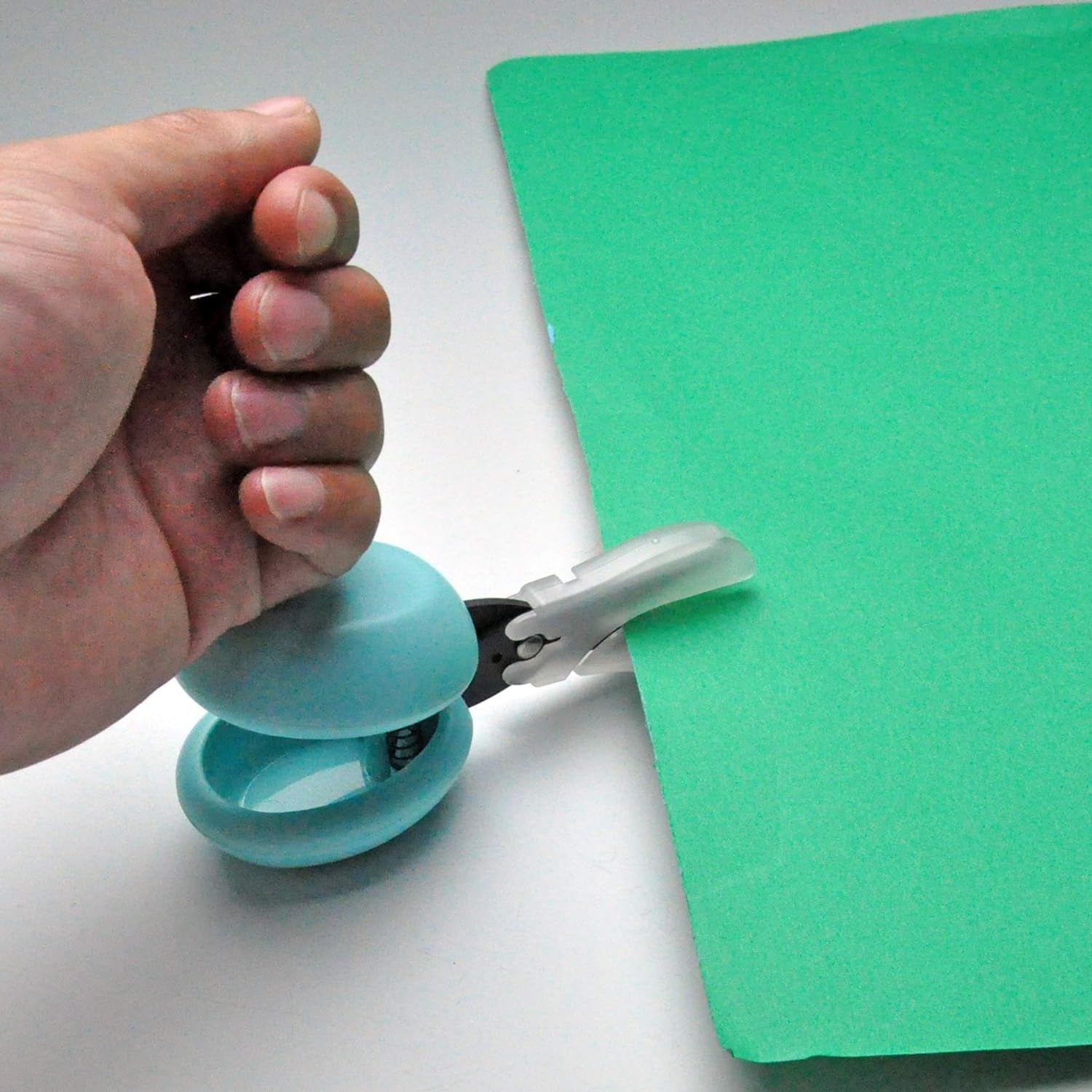 Adapted Safety Scissors - Spring Loaded Ambidextrous Handle, Non-Stick Blade