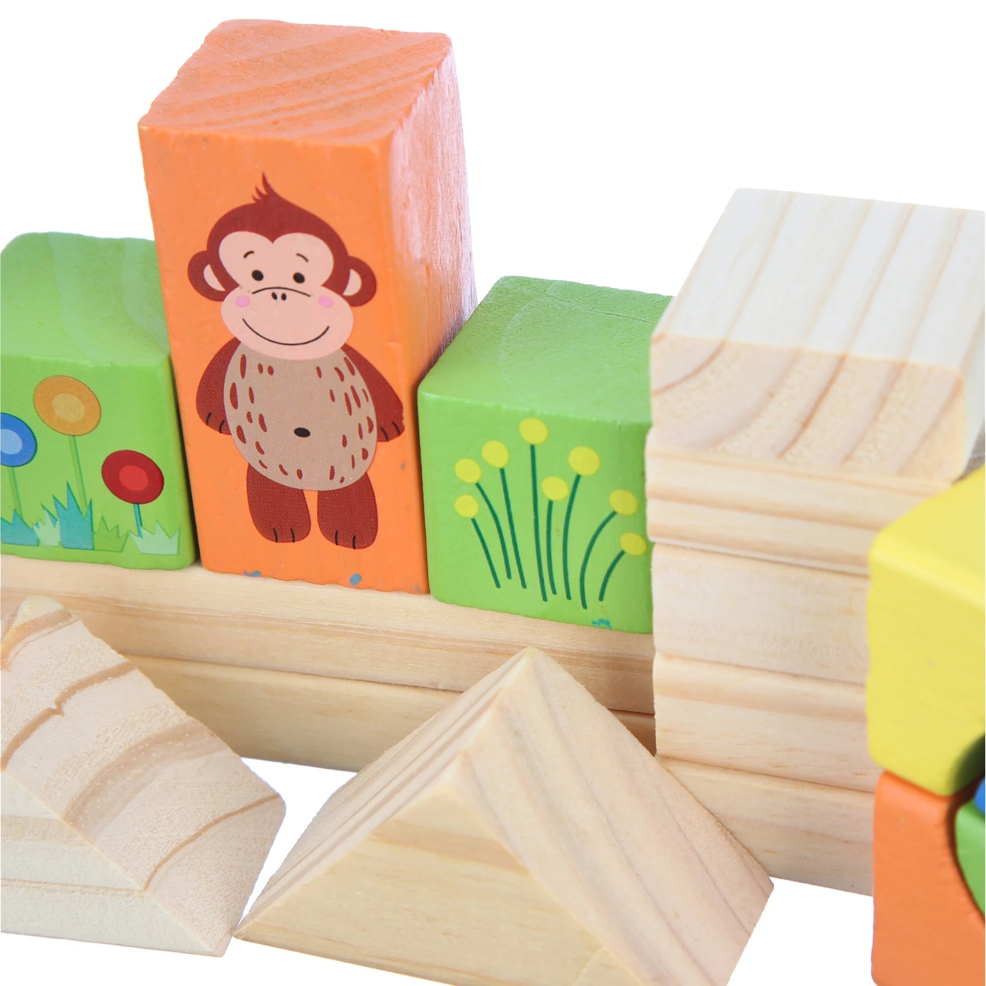 Wood Building Blocks, 150 Pieces, Baby and Toddler Toys