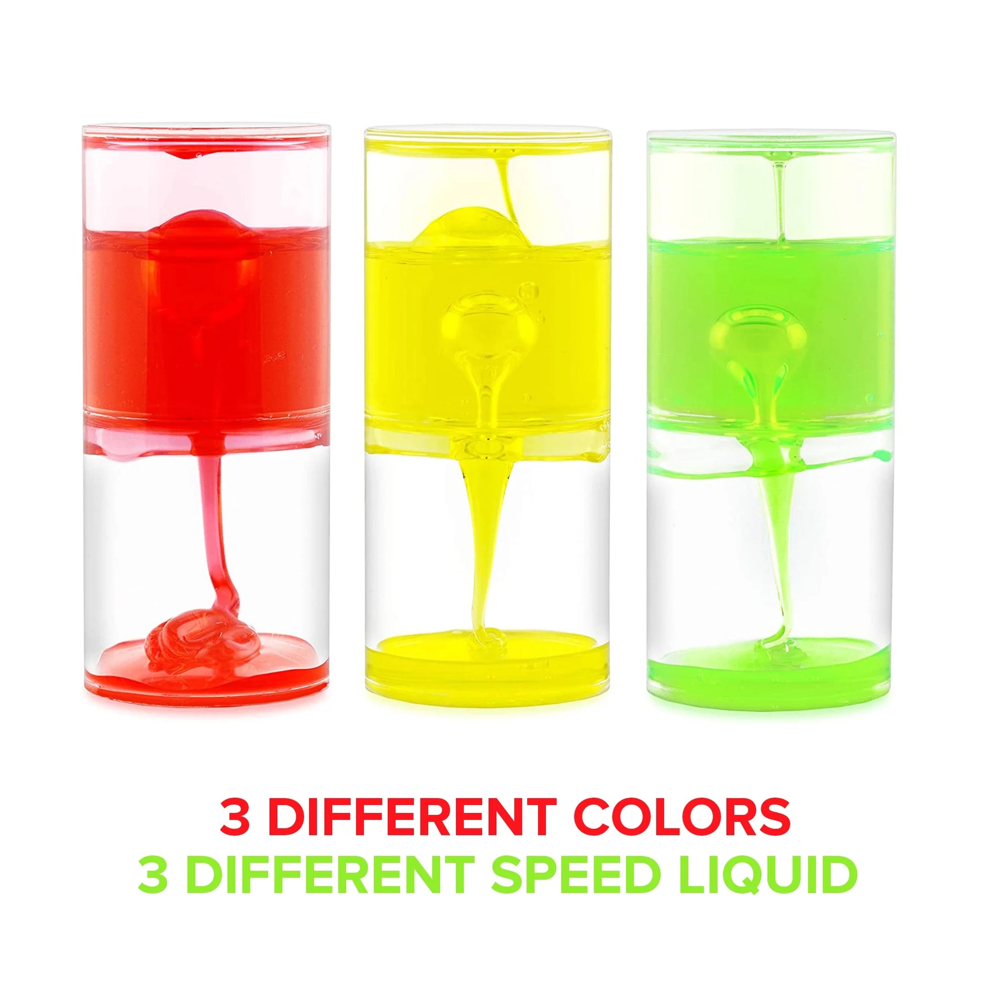 Ooze Tube for Kids Liquid Timer Sensory Toy Stress Relief Children Toys Pack of 3