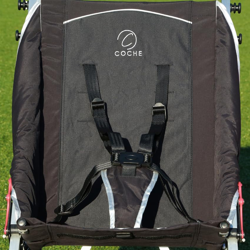 XL Special Needs Stroller, Disability Stroller for Older Child, Larger Size Pushchair, Easy Folding System, Lightweight Aluminum Frame (Black)