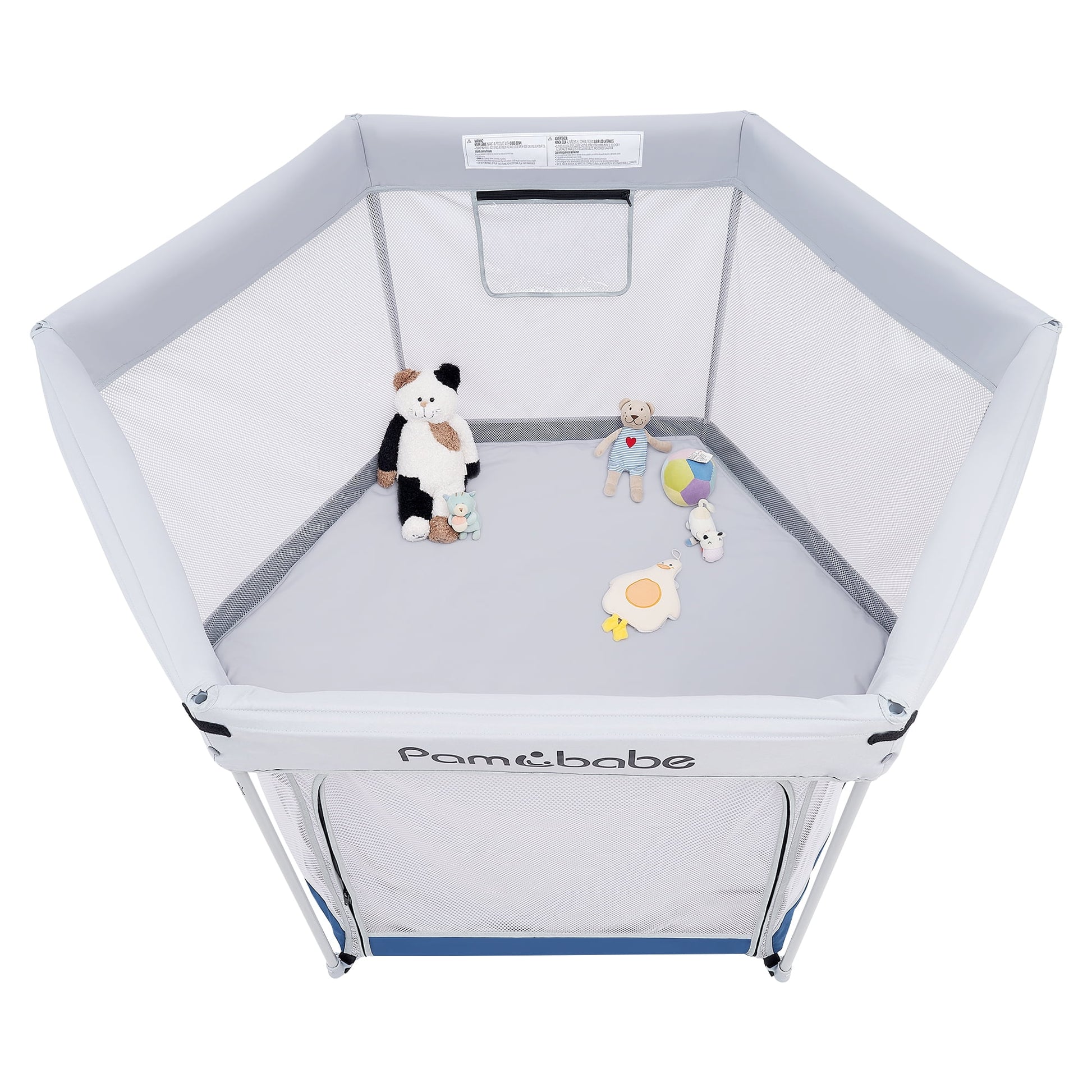 Unisex Premium Indoor and Outdoor Baby Playpen - Portable, Lightweight, Toddler Play Yard W/Canopy and Travel Bag - Blue