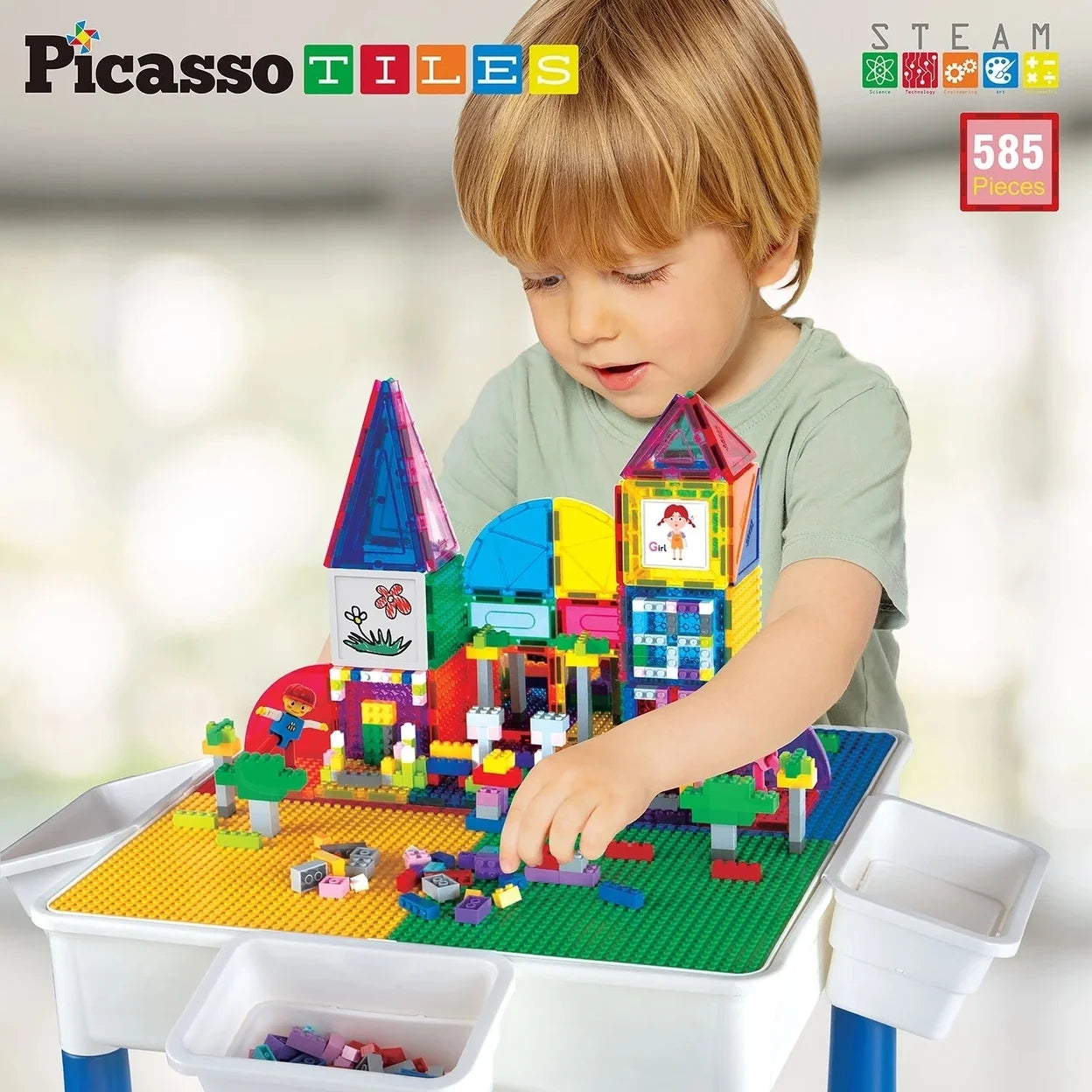 Tiles 585 Piece Activity Table Set